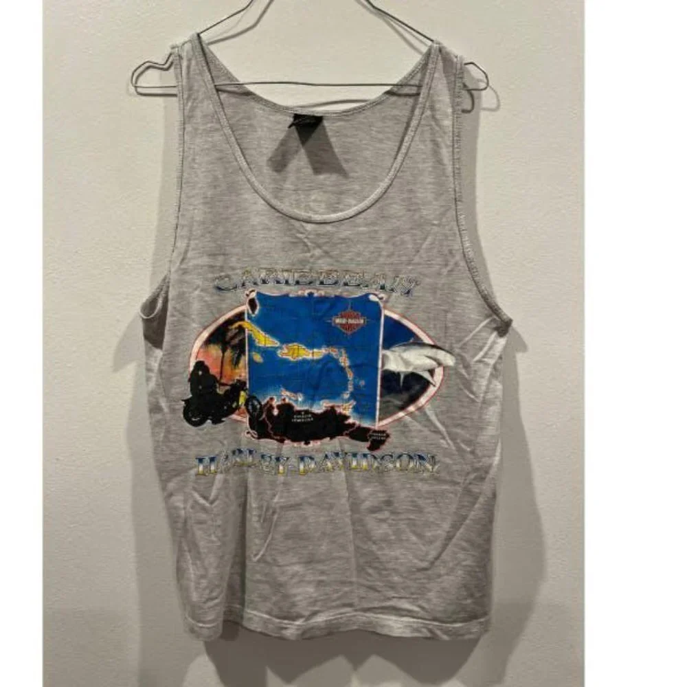 HARLEY DAVIDSON CARRIBEAN ST. MARTEN SUPER BIKES TANK TOP - Picture 2 of 7